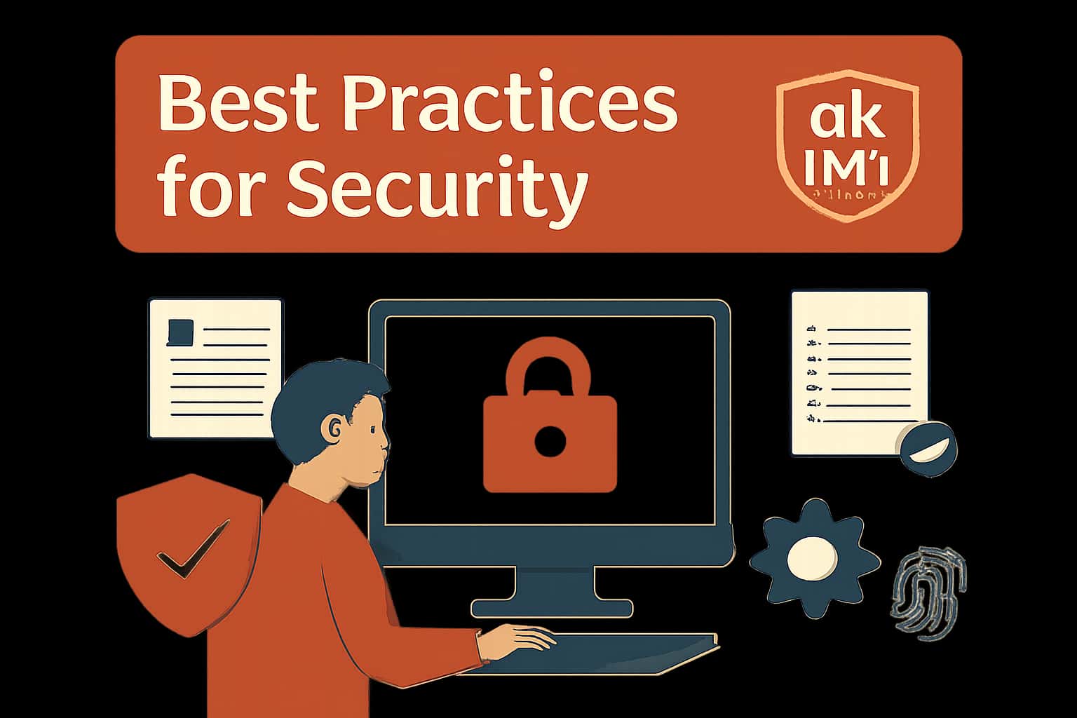 High-tech representation of security practices for Ok Win