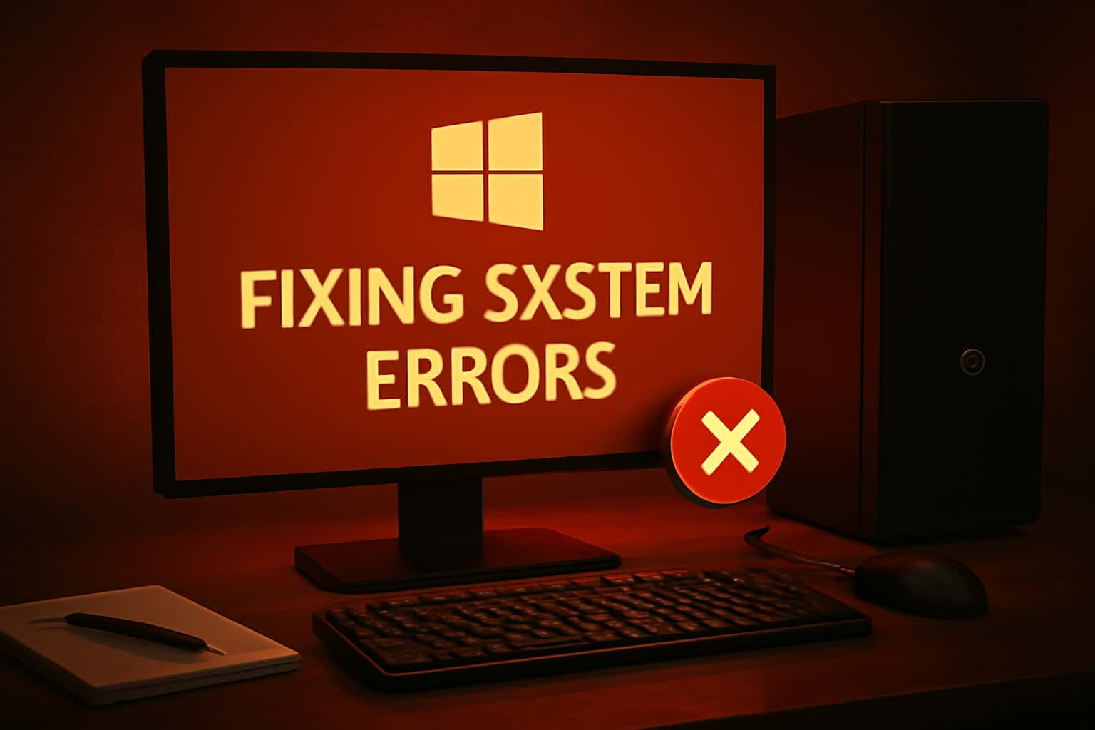 An informative visual representation related to resolving Ok Win system errors.