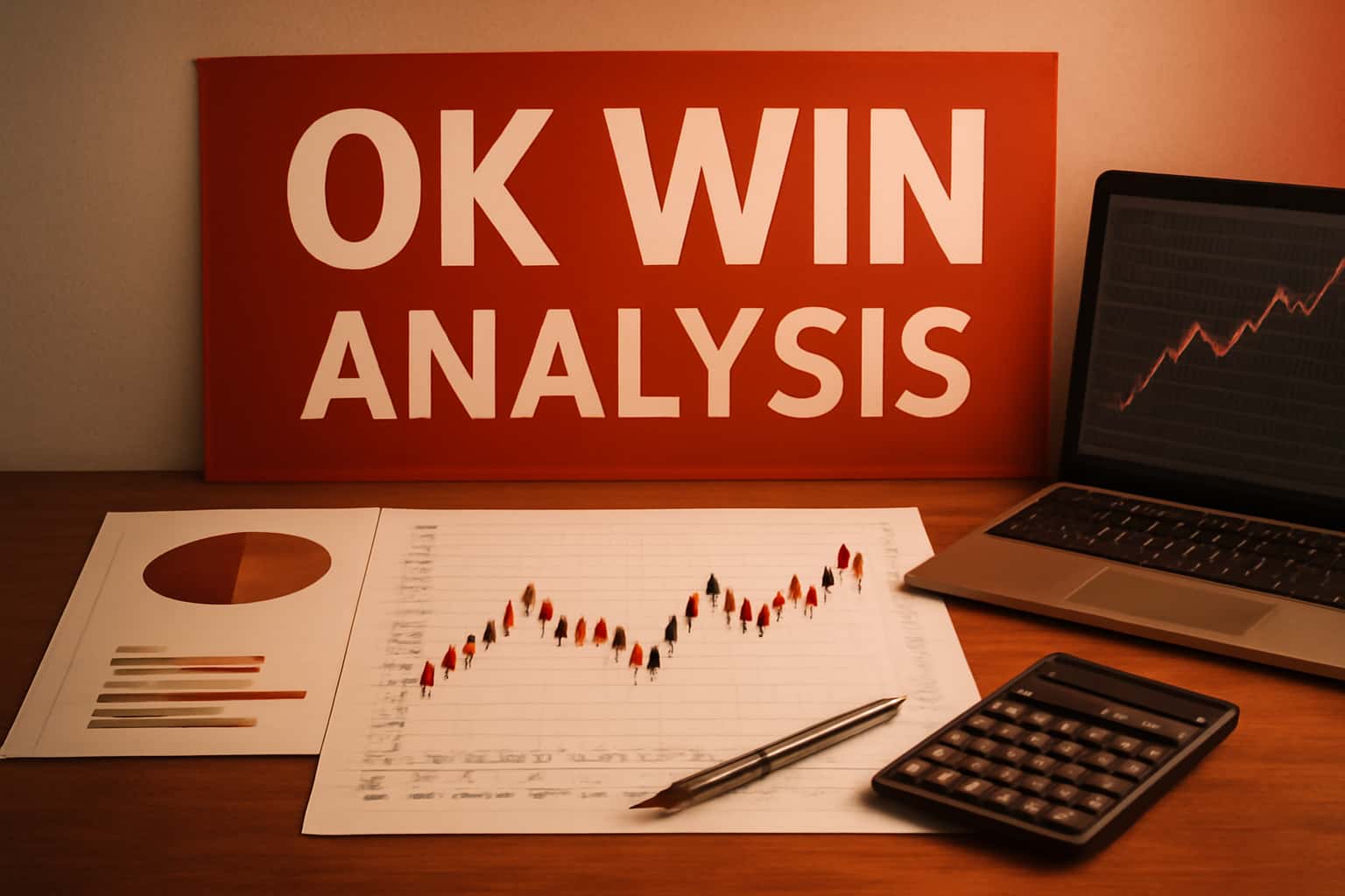 An informative scene illustrating the Ok Win Analysis with the text 'Ok Win' prominently displayed.
