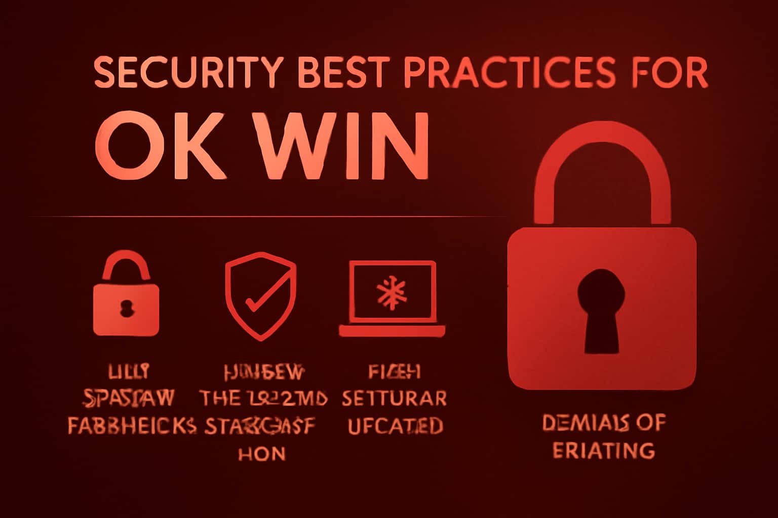 An illustrative representation of security best practices for Ok Win.