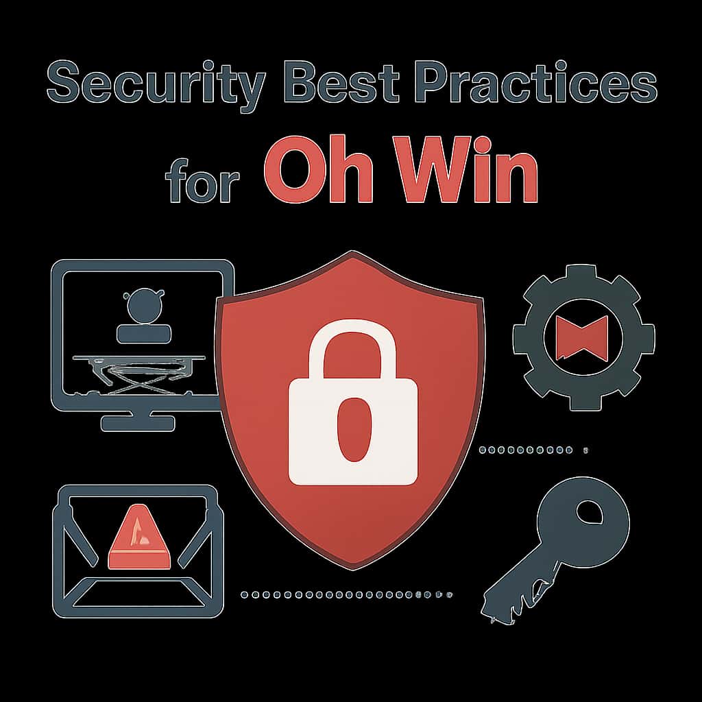 An educational diagram on security practices for Ok Win.
