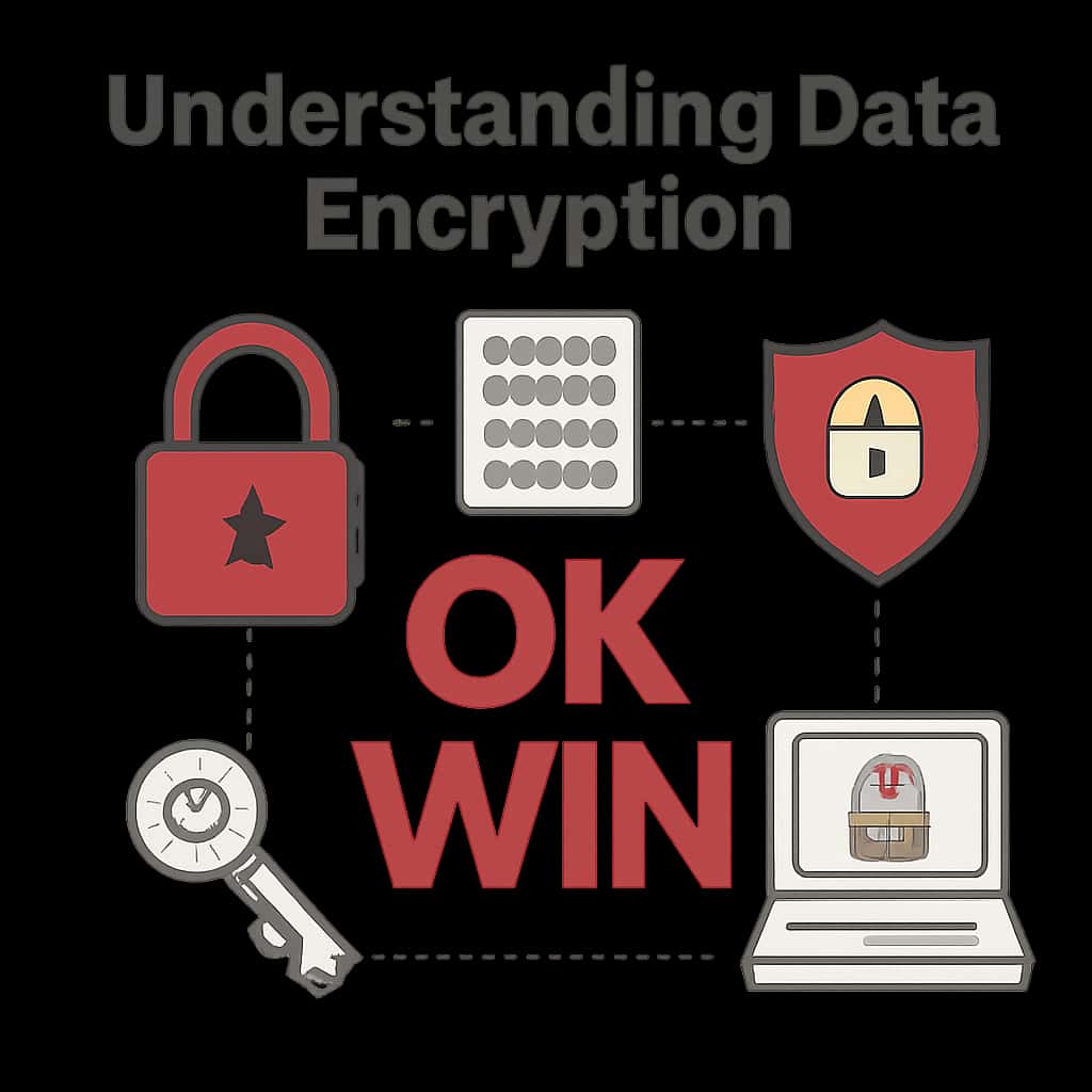 Diagram illustrating the encryption process in Ok Win.