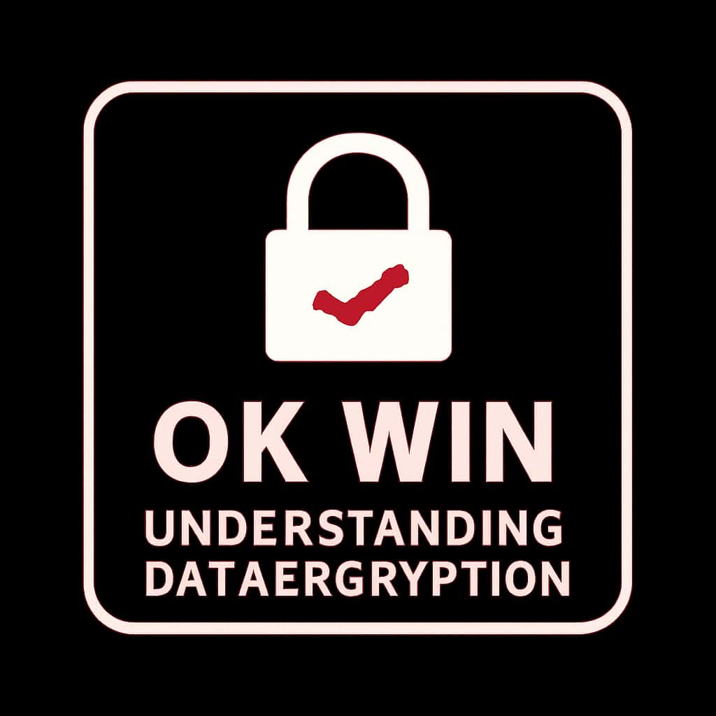 Icon representing the concept of data encryption in Ok Win.